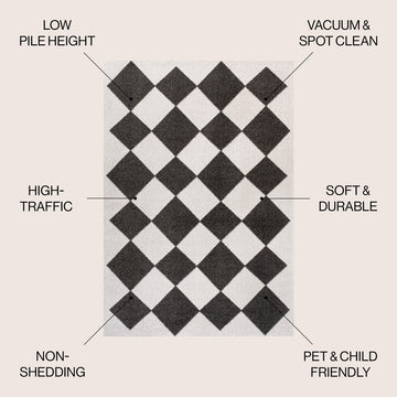 Draper Classic Geometric Diamond Pattern Area Rug